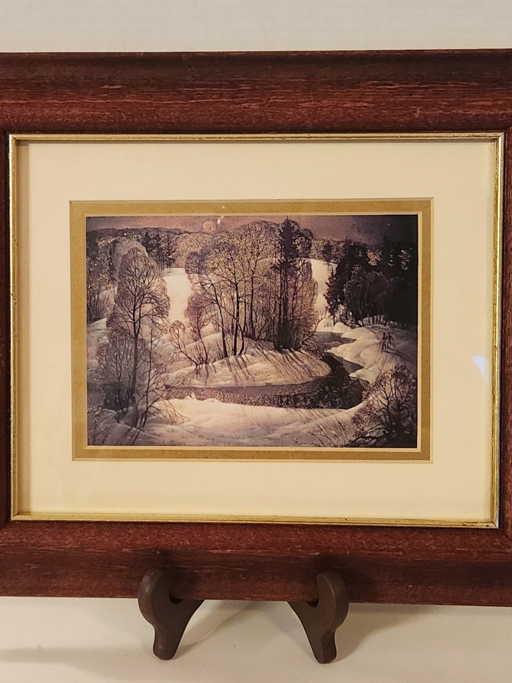 Vintage Gustaf Fjaestad Winter Landscape Framed Art